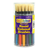 Creativity Street Colossal Brush, Natural Bristle, Round Profile, 30/Set