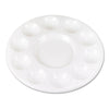Creativity Street Round Plastic Paint Trays for Classroom, White, 10/Pack