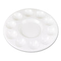 Creativity Street Round Plastic Paint Trays for Classroom, White, 10/Pack