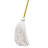 Boardwalk Handle/Deck Mops, 16 oz White Rayon Head, 57" Natural Wood Handle, 12/Carton