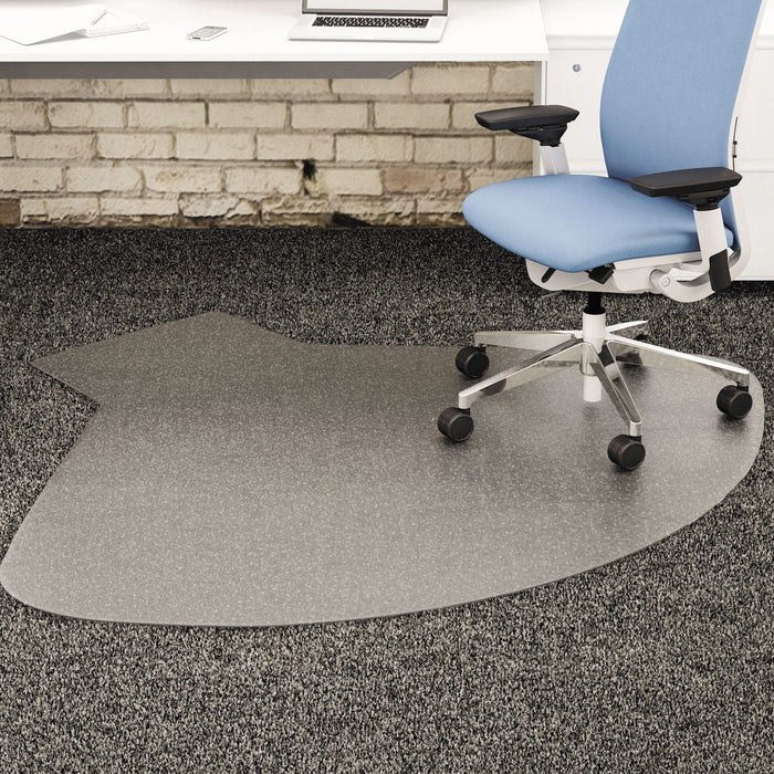 deflecto SuperMat Frequent Use Chair Mat, Medium Pile Carpet, 60 x 66, Workstation, Clear