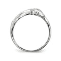 Cubic Zirconia Snake Pave Ring Silver by Fine Color Jewels