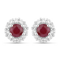 Silver Ruby Jewelry Set by Fine Color Jewels