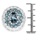 5.98 Carat Genuine London Blue Topaz .925 Sterling Silver Ring by Bids.com