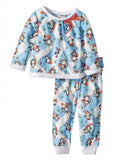 Youngland Baby Girls Faux Fur Holiday Sleep Set, Blue/White 18Months by Vanessa Jane
