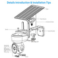 2.4G Wifi Solar Wireless 1080P Surveillance Camera with Flood Light Night Vision by DailySale