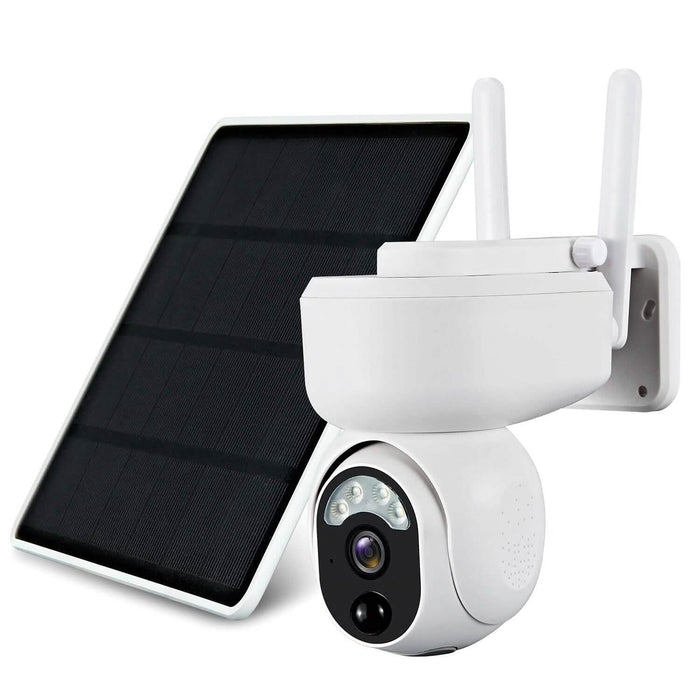 2.4G Wifi Solar Wireless 1080P Surveillance Camera with Flood Light Night Vision by DailySale