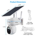 2.4G Wifi Solar Wireless 1080P Surveillance Camera with Flood Light Night Vision by DailySale