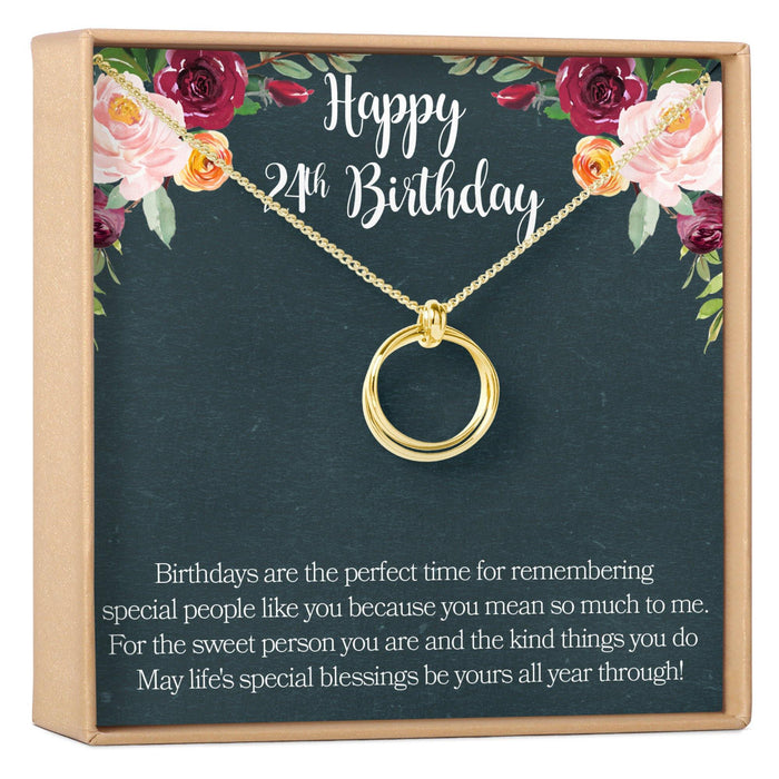 24th Birthday Necklace by Dear Ava
