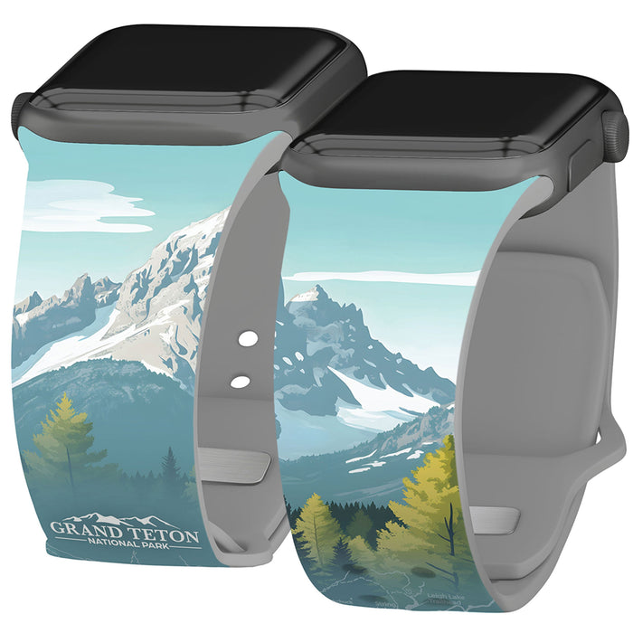 National Parks Grand Teton HD Fitbit Versa 3 & Sense 1 Watch Band by Affinity Bands