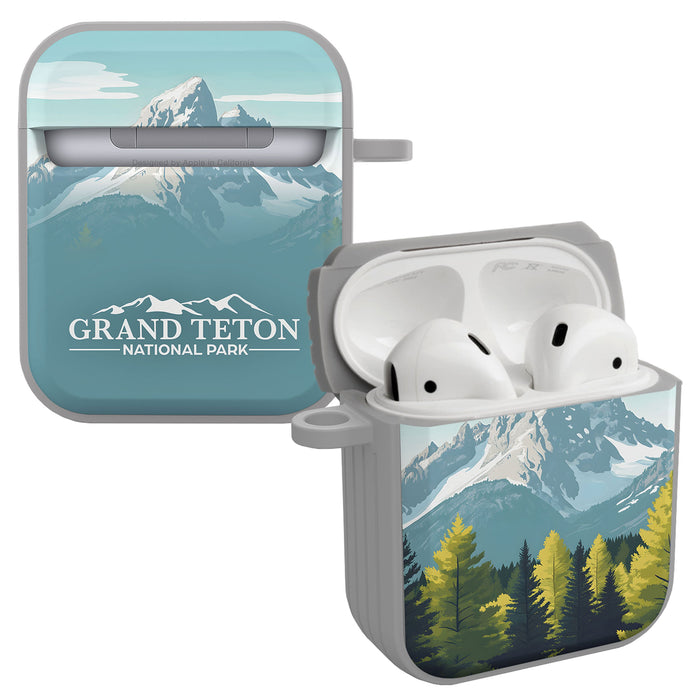 National Parks Grand Teton HDX Apple Airpods Gen 1 & 2 Case Cover by Affinity Bands