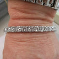 25 Ct Round Diamond Tennis Bracelet 14K Gold Lab Grown IGI Cert D-F VS by DailySale