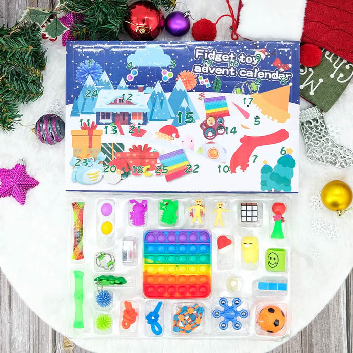 25-Piece: Christmas Advent Fidget Toy Calendar by DailySale