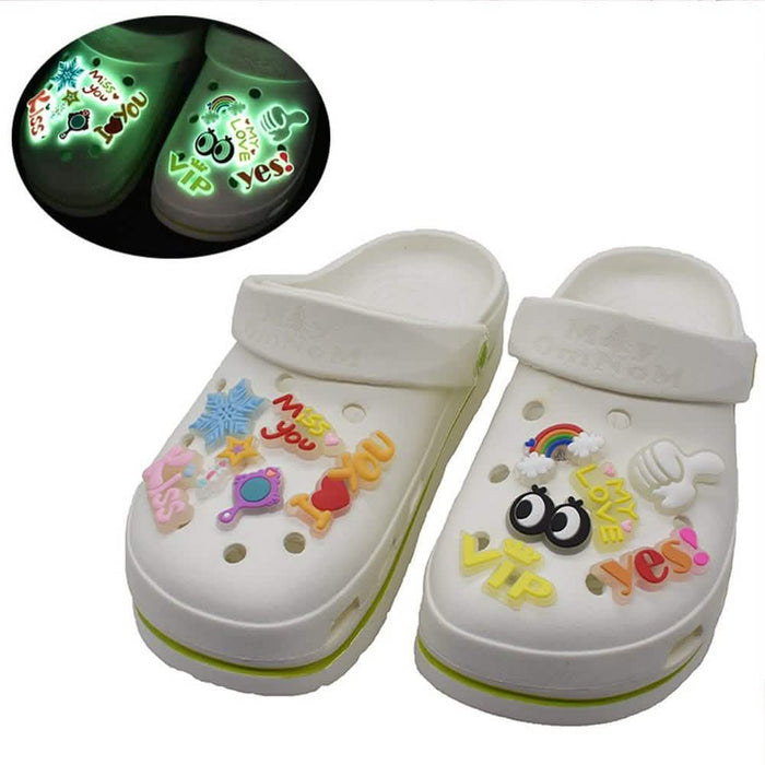 25-Pieces: Glow in Dark Croc Shoe Charms by DailySale