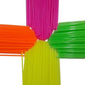 250-Pieces: Wow Plastic Neon Disposable Plastic Drinking Straws by DailySale