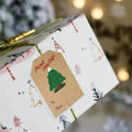 250 Pieces/Roll Christmas Stickers - 2x3 Kraft Paper Tree Socks Snowman Elk Merry Christmas by DailySale
