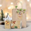 250 Pieces/Roll Christmas Stickers - 2x3 Kraft Paper Tree Socks Snowman Elk Merry Christmas by DailySale