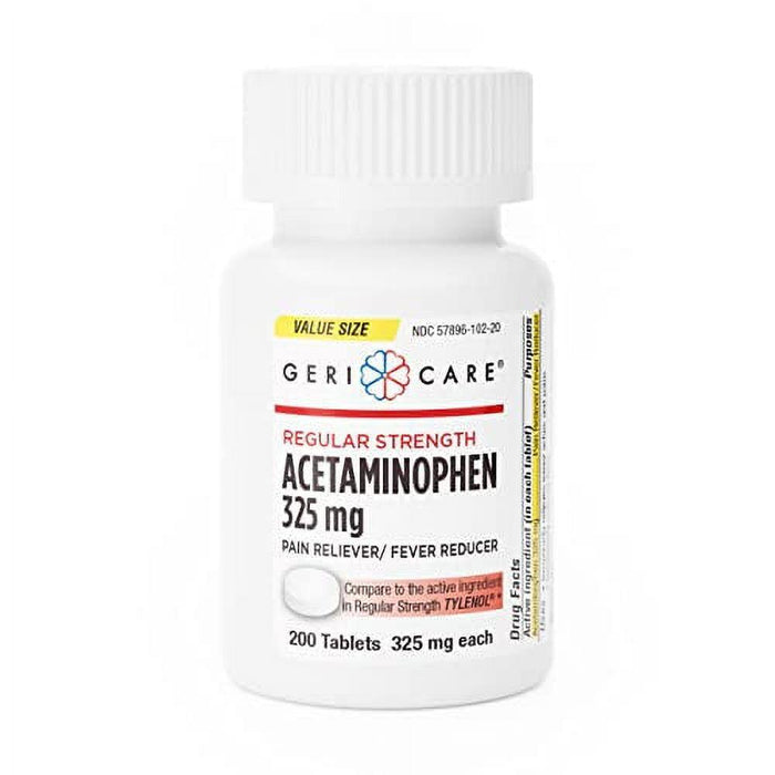 GeriCare Acetaminophen Regular Strength Pain Relief (200 Count (Pack Of 1)) by Pasteur Pharmacy