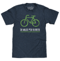 38 Miles Per Burrito Bike T-Shirt - Blue by Tee Luv