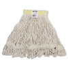 Rubbermaid Super Stitch Blend Mop, Cotton/Synthetic, Small, White, 6/Carton