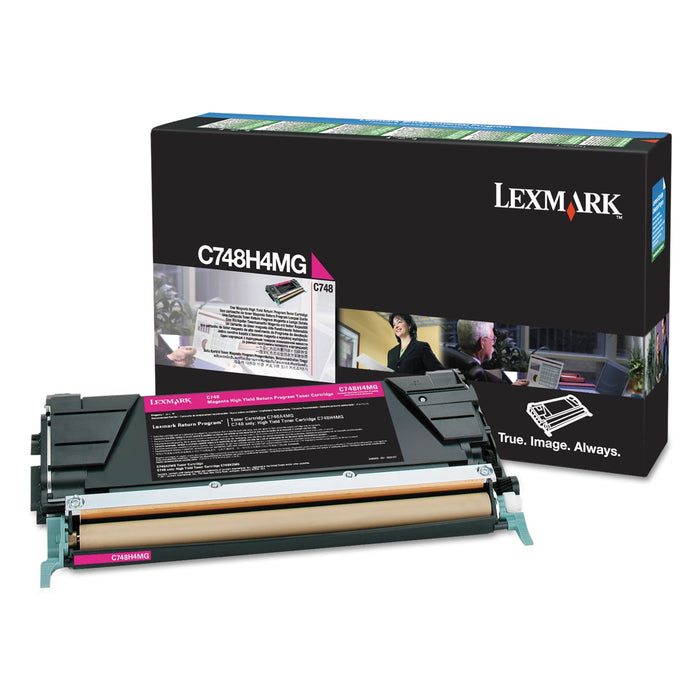 Lexmark C748H1MG Return Program High-Yield Toner, 10,000 Page-Yield, Magenta, TAA Compliant