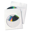 Quality Park Tech-No-Tear Poly/Paper CD/DVD Sleeves, 1 Disc Capacity, White, 100/Box