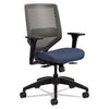 HON Solve Series ReActiv Back Task Chair, Supports Up to 300 lb, 18" to 23" Seat Height, Midnight Seat, Charcoal Back, Black Base