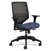 HON Solve Series Mesh Back Task Chair, Supports Up to 300 lb, 16" to 22" Seat Height, Midnight Seat, Black Back/Base
