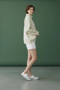 Floral Print Oversized Mock Neck Sweatshirt by Boutique 23