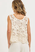 Crochet Lace Tank Top by Boutique 23