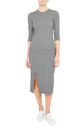 Theory Side Slit MIDI Dress, Size XL by Vanessa Jane