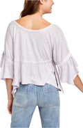 Free People Womens Sand Storm Flounce Top, Size Small by Vanessa Jane