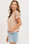 Easy Casal Everyday Open Knit Top by Boutique 23