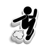 Fart Man - Hard Hat Decal