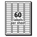 Avery Matte Clear Easy Peel Mailing Labels w/ Sure Feed Technology, Laser Printers, 0.66 x 1.75, Clear, 60/Sheet, 10 Sheets/Pack