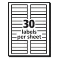 Avery Removable File Folder Labels with Sure Feed Technology, 0.66 x 3.44, White, 30/Sheet, 25 Sheets/Pack