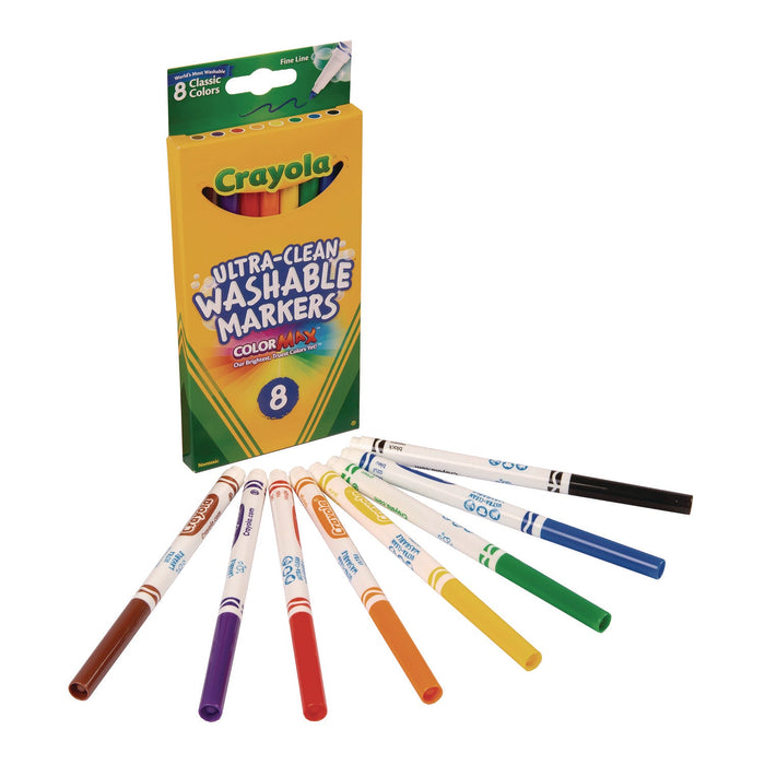 Crayola Washable Fine Line Markers, Classic Colors, 8 Count by Pasteur Pharmacy
