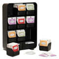 Mind Reader Baggy Nine-Drawer Tea Bag and Accessory Holder, 10.24 x 4.33 x 13.11, Black