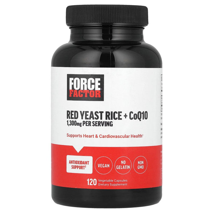 Force Factor Red Yeast Rice + CoQ10, 120 Vegetable Capsules by Pasteur Pharmacy