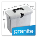 Pendaflex Portable File Boxes, Letter Files, 14.88" x 6.5" x 11.88", Granite