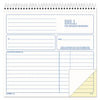 TOPS Spiralbound Service Invoices, Two-Part Carbonless, 8.5 x 7.75, 1/Page, 50 Forms