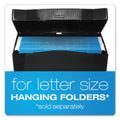 Pendaflex Portable Letter Size File Box, Letter Files, 13.5" x 10.25" x 10.88", Black