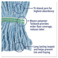 Boardwalk Super Loop Wet Mop Head, Cotton/Synthetic Fiber, 5" Headband, Medium Size, Blue, 12/Carton