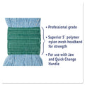Boardwalk Super Loop Wet Mop Head, Cotton/Synthetic Fiber, 5" Headband, Medium Size, Blue, 12/Carton