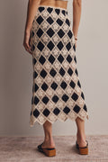 Crochet Diamond Midi Skirt by Boutique 23
