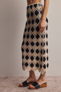 Crochet Diamond Midi Skirt by Boutique 23