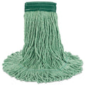 Boardwalk Super Loop Wet Mop Head, Cotton/Synthetic Fiber, 5" Headband, Medium Size, Green
