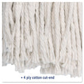 Boardwalk Premium Cut-End Wet Mop Heads, Cotton, 24oz, White, 12/Carton