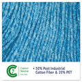 Boardwalk Super Loop Wet Mop Head, Cotton/Synthetic Fiber, 5" Headband, Large Size, Blue, 12/Carton