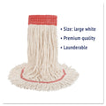 Boardwalk Super Loop Wet Mop Head, Cotton/Synthetic Fiber, 5" Headband, Large Size, White